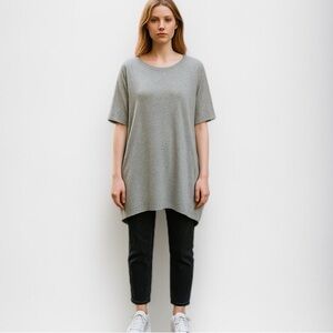 Ayrtight Semi-sheer Cocoon Dress / Tunic In Heathered Grey | Size M